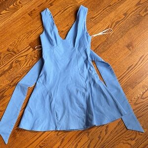 Elegant Blue Sleeveless Dress